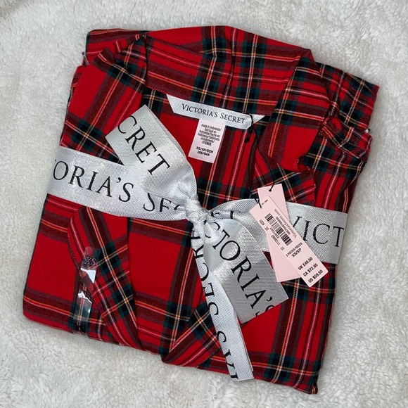 NWT Victoria’s Secret Holiday/Christmas Checkered Flannel Pajamas size XS - Picture 3 of 4